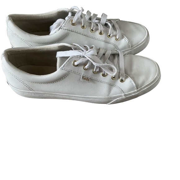 Keds dream foam leather white sneakers lace up ladies sz 11 - Picture 1 of 8